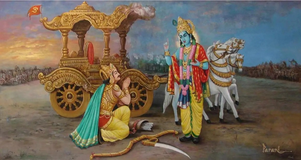 Diálogo clave entre Krishna y Arjuna sobre karma