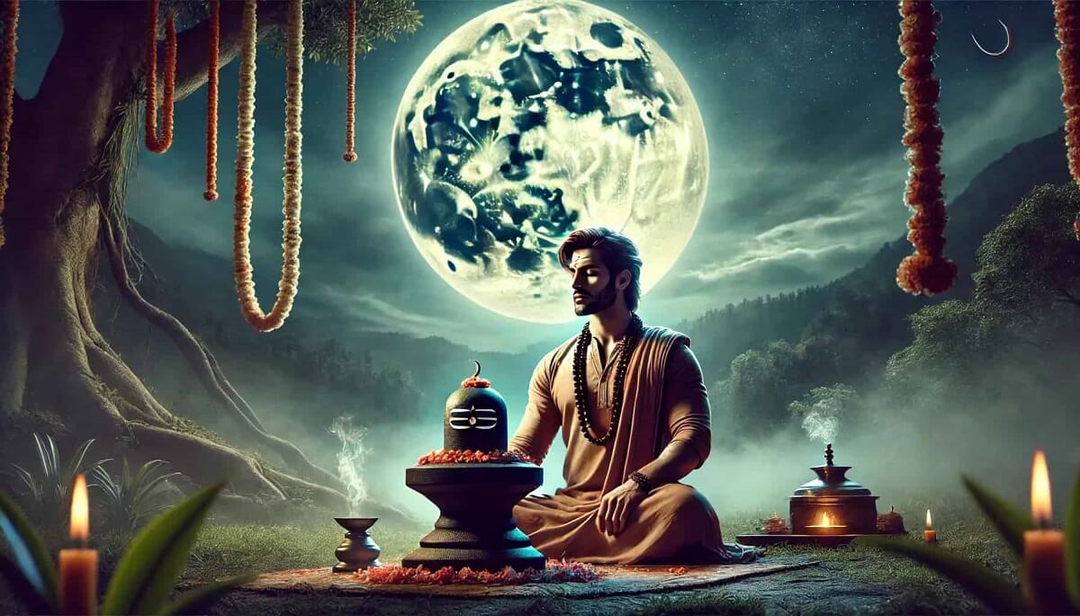 maha Shiva durante la noche